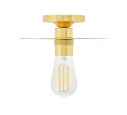 Plafonnier, Kigoma, laiton poli, L21cm, H9cm - Mullan Lighting