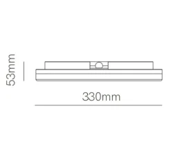 Plafonnier, Kora Round 25 W, blanc, IP40, LED, 2700-3200-4000K, 3000 lm, Ø33cm, H5,3cm - Beneito Faure