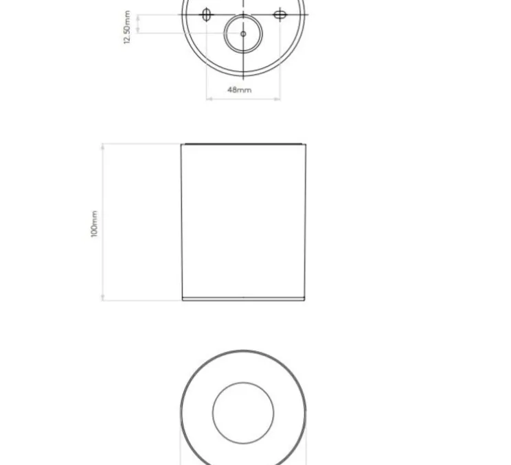 Plafonnier, Kos Round 100 LED, blanc, IP65, LED, 3000K, 329lm, Ø8cm, H10cm - Astro