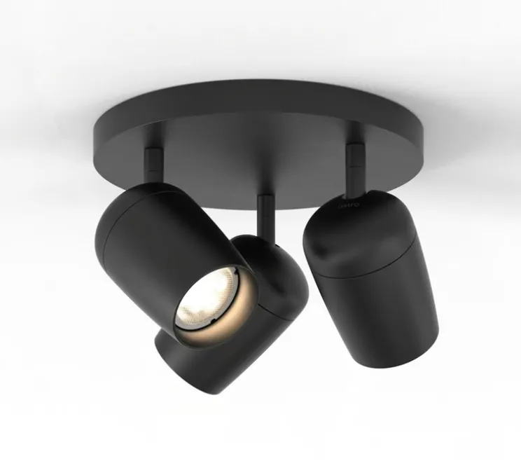 Plafonnier, Koto Triple Round, noir mat, Ø22cm, H16,6cm - Astro