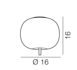 Plafonnier & Spot*KDLN Plafonnier, Kushi 16, , Ø16cm, H16cm - blanc, laiton