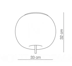 Plafonnier, Kushi 33, blanc, laiton, Ø33cm, H33cm - KDLN