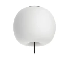 Plafonnier, Kushi 33, blanc, noir, LED, Ø33cm, H33cm - KDLN
