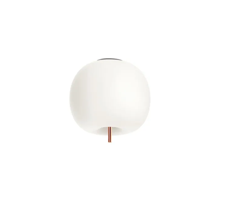 Plafonnier, Kushi 16, cuivre, blanc, Ø16cm, H16cm - KDLN