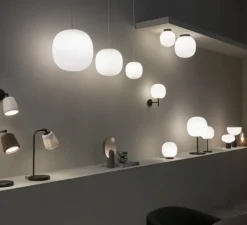 Plafonnier & Spot*New Works Plafonnier, Lantern, , Ø30cm, H32cm - verre opal blanc, noir