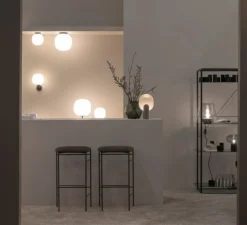 Plafonnier & Spot*New Works Plafonnier, Lantern, , Ø30cm, H32cm - verre opal blanc, noir