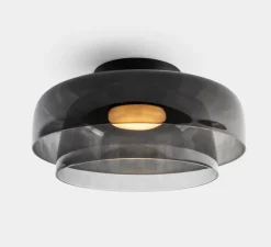 Plafonnier, Levels, 2 Bodies, fumé, LED, dim, 2700-3000-4000K, 1850 lm, Ø42cm, H22cm - LEDS C4