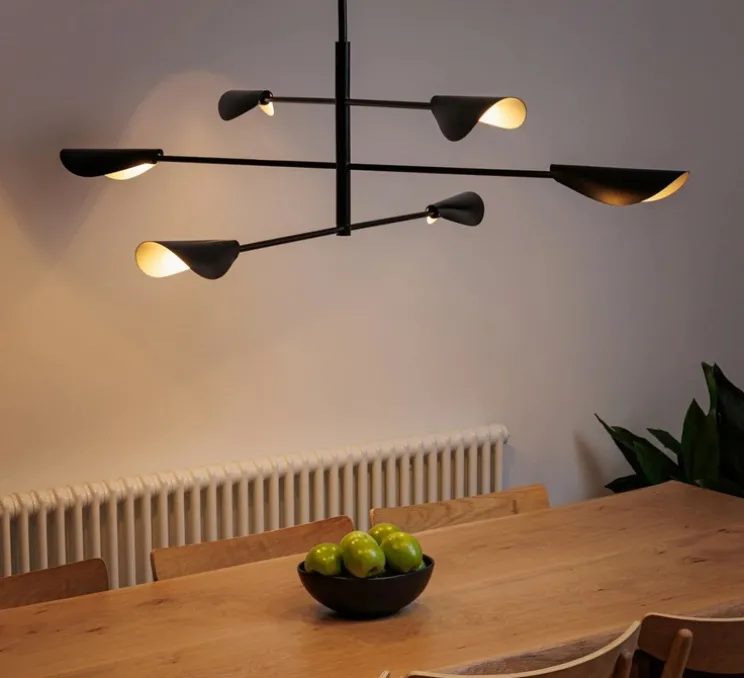 Plafonnier, Liggera, noir, Ø136,8cm, H27,9cm - Faro