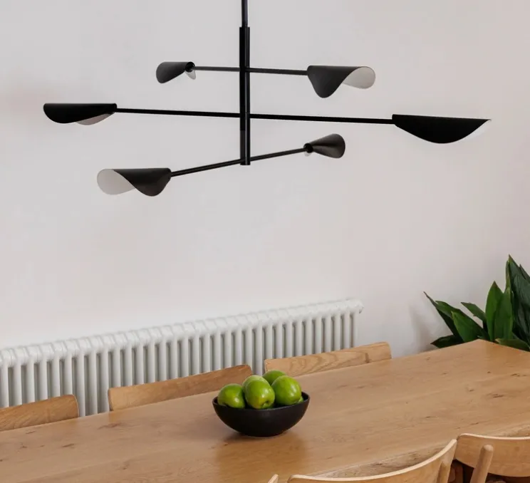 Plafonnier, Liggera, noir, Ø136,8cm, H27,9cm - Faro