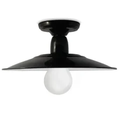 Plafonnier, light.047, noir, Ø28,5cm, H12cm - zangra