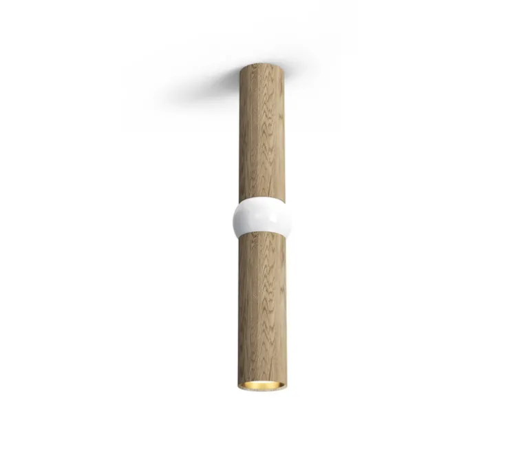 Plafonnier, Lightbone M, naturel, LED, Ø7,6cm, H53,6cm - Oblure