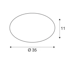 Plafonnier & Spot*SLV Plafonnier, LIPSY DOME 40, , IP44, LED, 3000K/4000K, 2200 lm, Ø35cm, H11cm - blanc