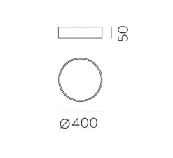 Plafonnier & Spot*ACB Plafonnier, London, , LED, 3000K, 1679 lm, Ø40cm, H5cm - blanc