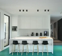 Plafonnier, Lotis tubed surface, noir et blanc, Ø8,5cm, H13cm - Modular