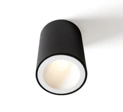 Plafonnier, Lotis tubed surface, noir et blanc, Ø8,5cm, H13cm - Modular