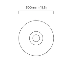 Plafonnier & Spot*CTO lighting Plafonnier, Lucid Flush 300, , L30cm, H30cm - laiton satiné