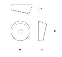 Plafonnier & Spot*Foscarini Plafonnier, Lumiere XXS, , Ø25cm, H10cm - blanc