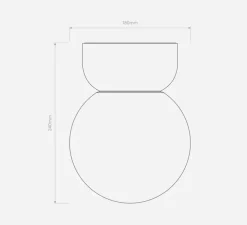 Plafonnier, Lyra 180, blanc brillant, IP44, Ø18cm, H24cm - Astro