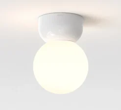 Plafonnier & Spot*Astro Plafonnier, Lyra 140, , IP44, Ø14cm, H19,5cm - blanc brillant