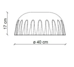 Plafonnier & Spot*Ferroluce Plafonnier, Madame Gres S, , Ø40cm, H17cm - gris noir