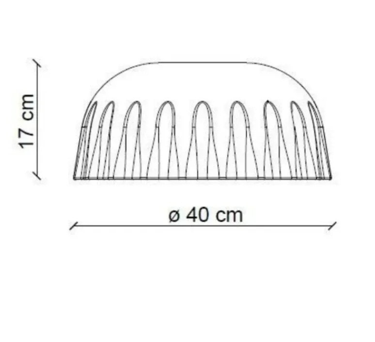 Plafonnier & Spot*Ferroluce Plafonnier, Madame Gres S, , Ø40cm, H17cm - gris noir