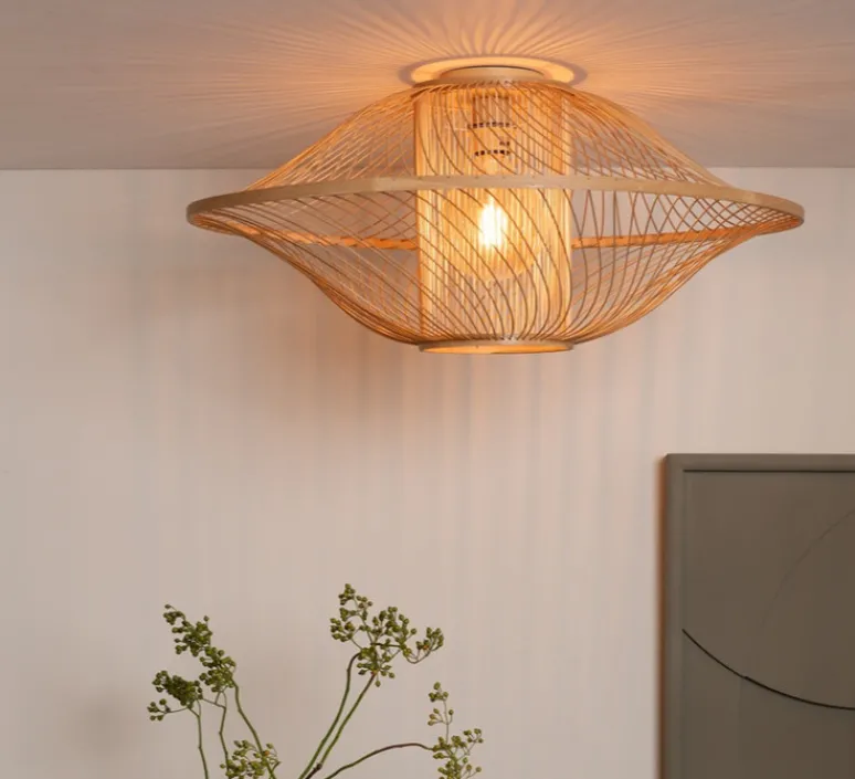 Plafonnier & Spot*Good&Mojo Plafonnier, Maui L, , Ø70cm, H32cm - naturel