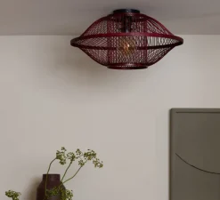 Plafonnier, Maui S, burgundy, Ø50cm, H25cm - Good&Mojo