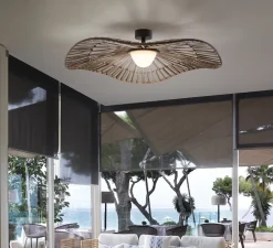 Plafonnier, Mediterrània PF/105/01, marron, IP66, LED, 2700K, 2064lm, Ø105cm, H26,5cm - Bover