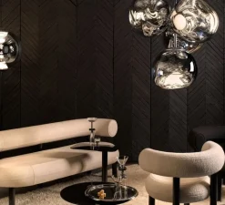 Plafonnier & Spot*Tom Dixon Plafonnier, Melt Small, , LED, dim, 3000k, 2300 lm, Ø98cm, H103cm - chrome argent