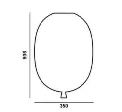 Plafonnier & Spot*Brokis Plafonnier, Memory Oval 350, , Ø35cm, H50,5cm - ambre mat