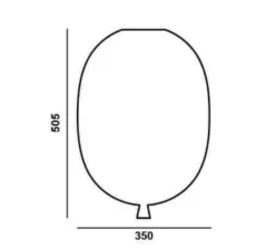 Plafonnier, Memory Oval 350, anthracite mat, Ø35cm, H50,5cm - Brokis