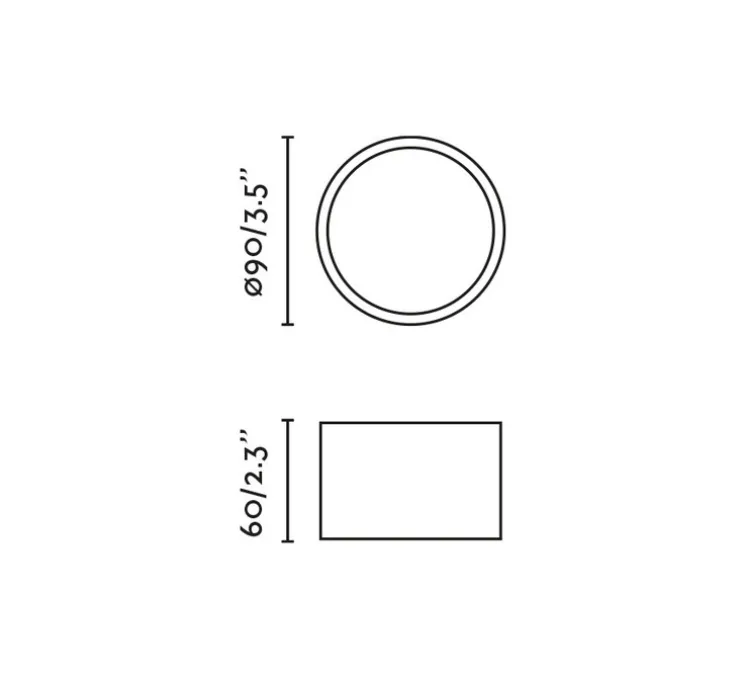 Plafonnier, Mizu, noir, LED, 2700K, 420 lm, Ø9cm, H6cm - Faro