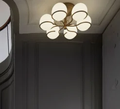 Plafonnier, Model 2042/6, champagne, Ø65cm, H29cm - Astep