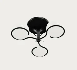 Plafonnier, Model 2042/3, noir, Ø65cm, H29cm - Astep