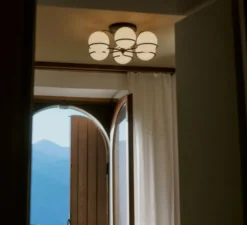 Plafonnier, Model 2042/6, noir, Ø65cm, H29cm - Astep