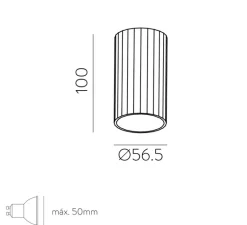 Plafonnier & Spot*ACB Plafonnier, Modrian, , Ø5,65cm, H10cm - noir