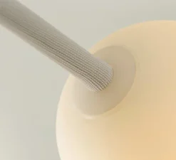 Plafonnier & Spot*Karman Plafonnier, Moony, 1 globe, , Ø15cm, H120cm - blanc