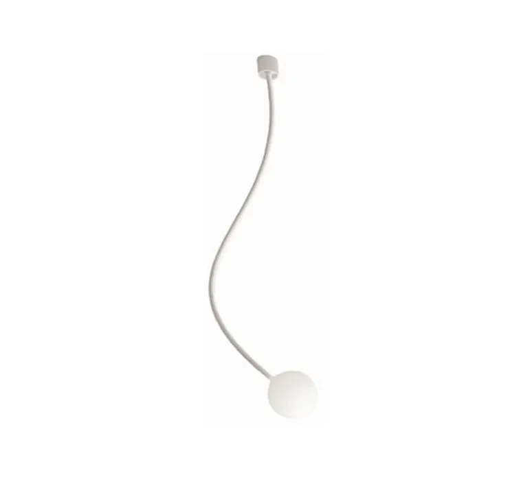 Plafonnier & Spot*Karman Plafonnier, Moony, 1 globe, , Ø15cm, H120cm - blanc