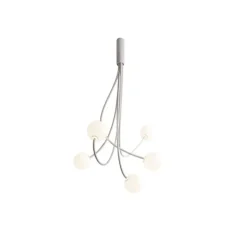 Plafonnier & Spot*Karman Plafonnier, Moony, 5 globes, , Ø75cm, H120cm - blanc