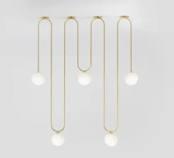 Plafonnier & Spot*Atelier Areti Plafonnier, Motive Long, , L108cm, H131,4cm - laiton