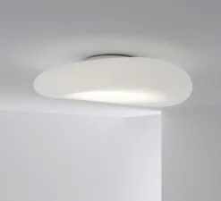 Plafonnier, Mr Magoo, blanc, IP40, LED, dim, 3000K, 3929 lm, Ø76cm, H13,6cm - Stilnovo