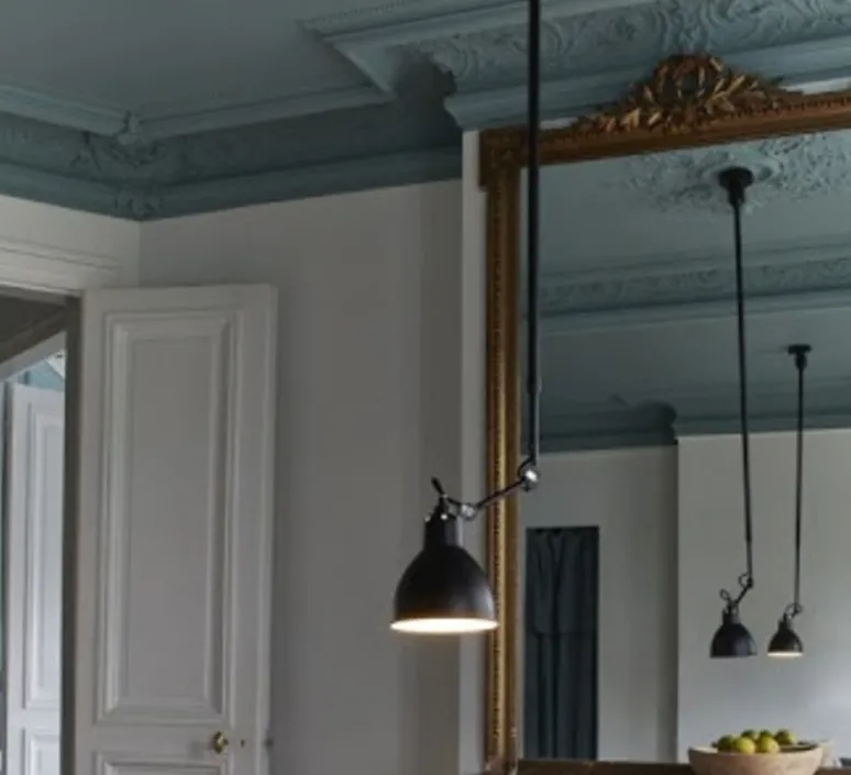 Plafonnier & Spot*DCW éditions Paris Plafonnier, N°302 Gras, , Ø14cm, L55 à 92cm - DCW Editions noir