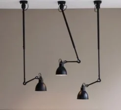 Plafonnier & Spot*DCW éditions Paris Plafonnier, N°302 Gras, , Ø14cm, L55 à 92cm - DCW Editions noir