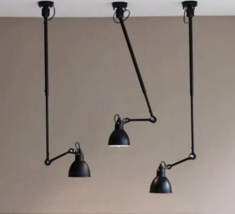 Plafonnier & Spot*DCW éditions Paris Plafonnier, N°302 Gras, , Ø14cm, L55 à 92cm - DCW Editions noir