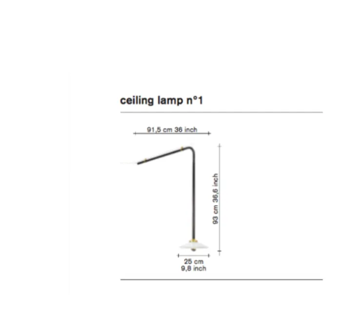 Plafonnier, N°1, laiton, L91,5cm, H93cm - Valerie_Objects