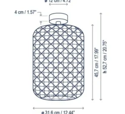 Plafonnier, Nans PF/31.2, beige, IP54, LED, dim, 2700K, 1450 lm, Ø31,6cm, H52,7cm - Bover