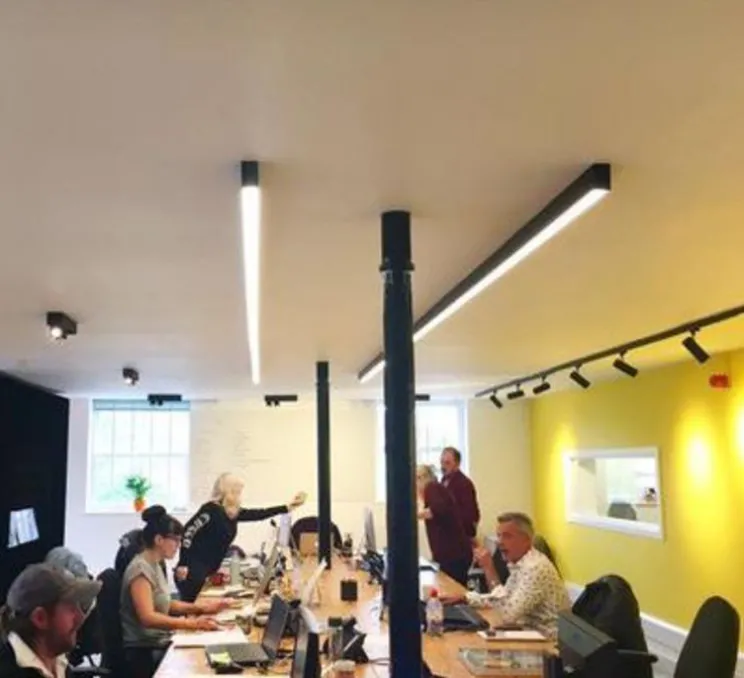 Plafonnier, Ninza C, noir, LED, 2700K, 660 lm ,IP65, L120cm, H3,5cm - Dark