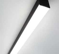 Plafonnier, Ninza C, noir, LED, 2700K, 660 lm ,IP65, L120cm, H3,5cm - Dark