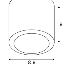 Plafonnier, Oculus, laiton, LED, dim to warm, 2000-3000K, 36-780 lm, Ø9cm, H9cm - SLV