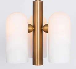 Plafonnier, Odyssey 3, laiton bruni laqué, Ø28,6cm, H47,2cm à 137cm - Schwung